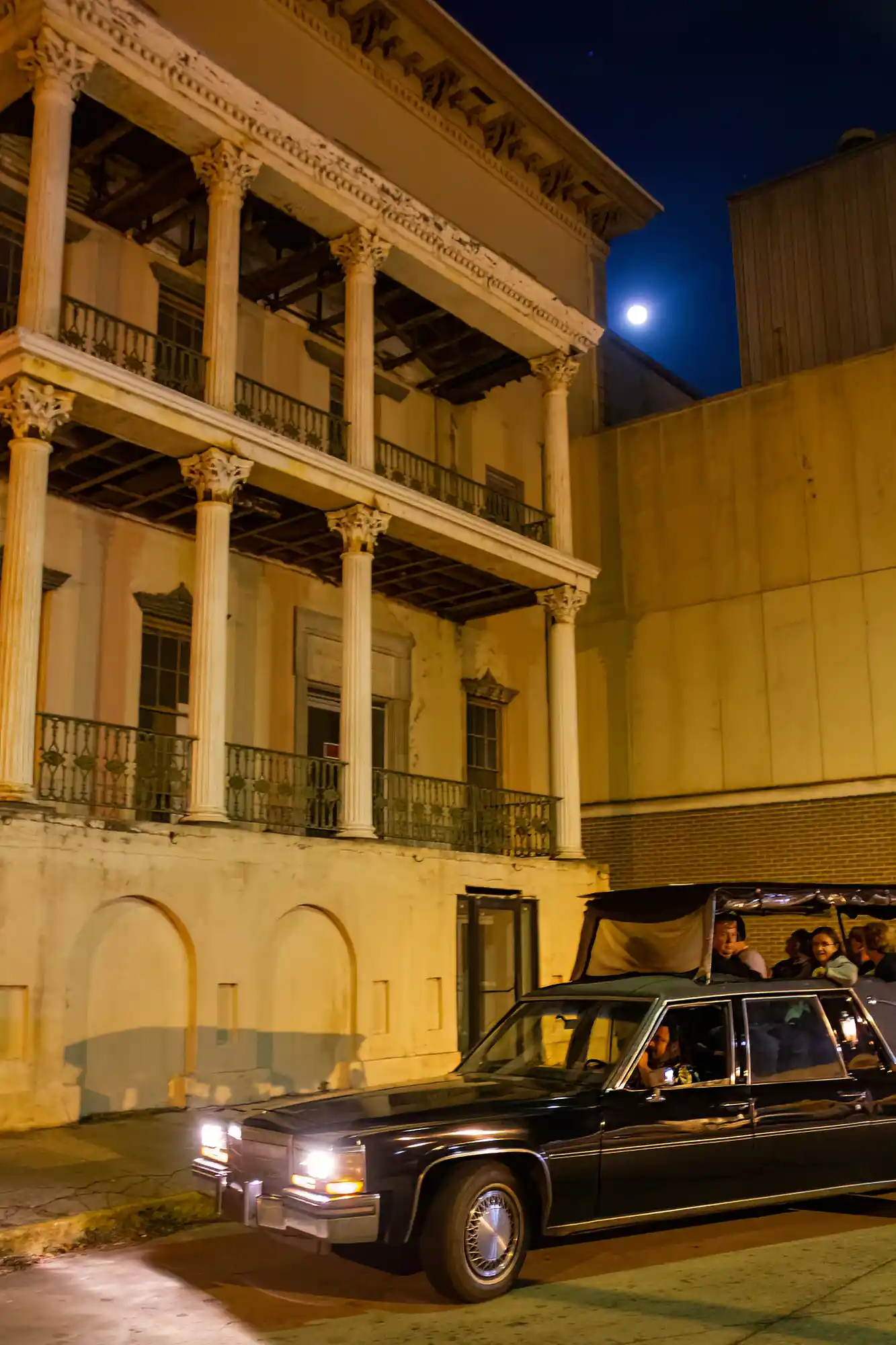 Savannah Ghost Tour in a hearse