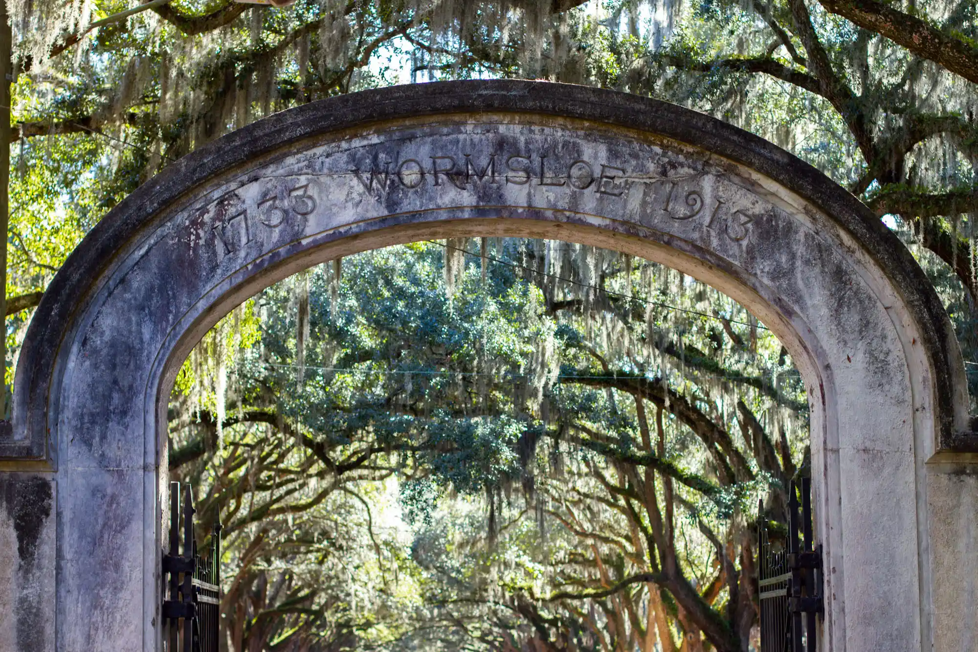 Wormsloe Plantation gate near Savannah