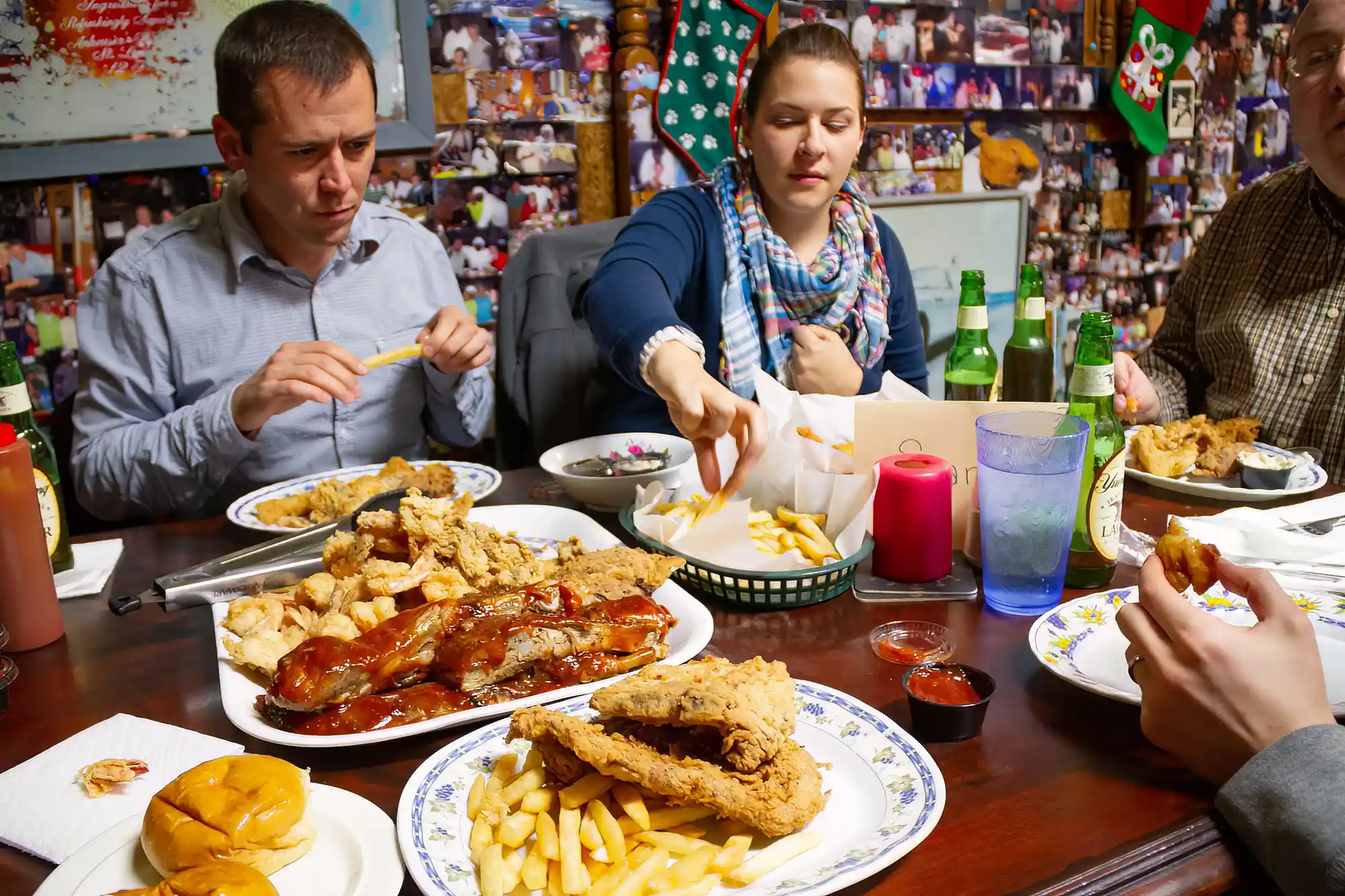 Food at the Old School Diner on a table in Georgia