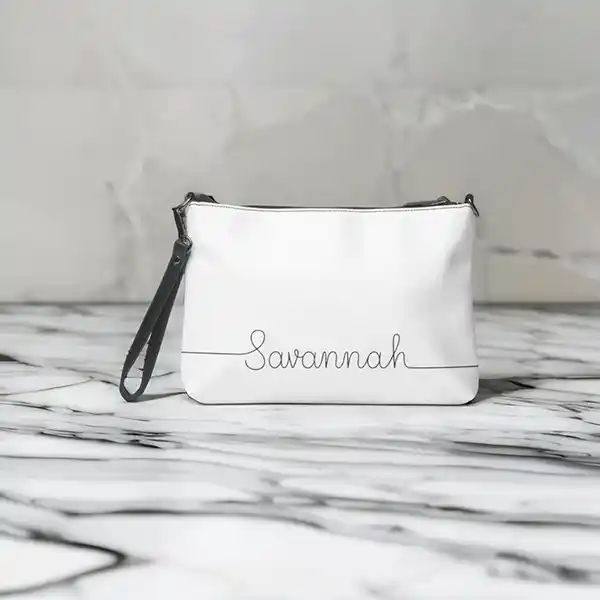 Savannah stylish wrist bag in whit