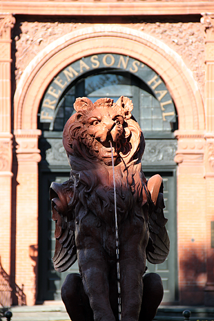 Lion fountain in Savannah