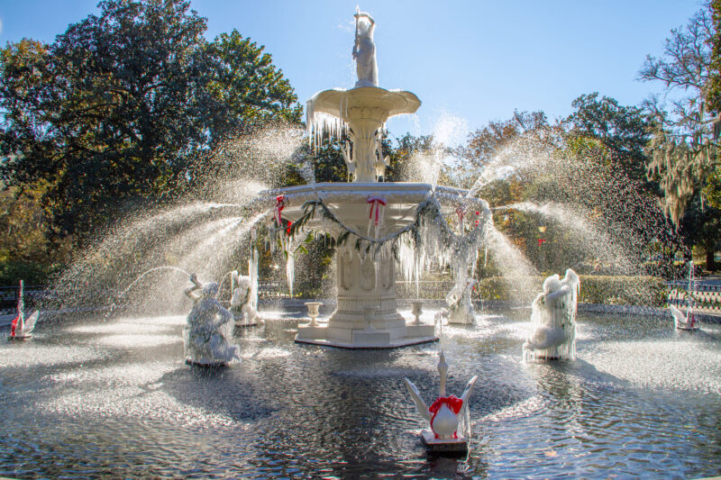 Christmas Ice Fountain Savannah