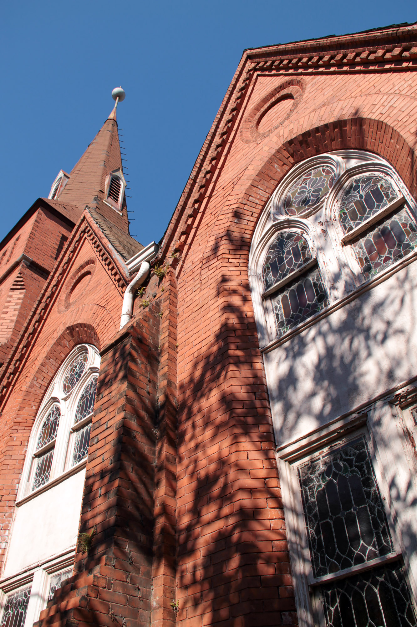 Red brick church whitefield square in Savannah