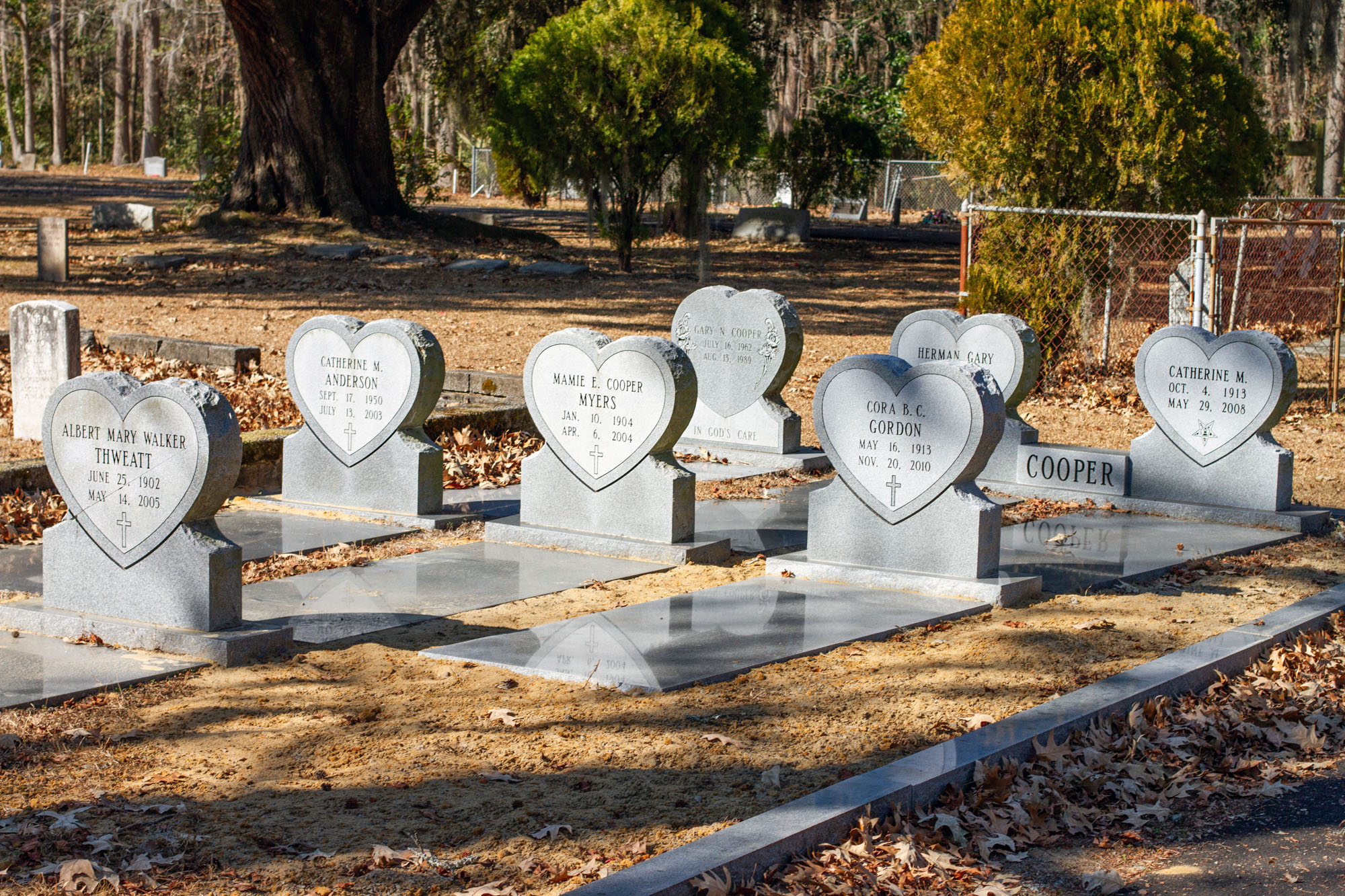 Cooper heart gravestones