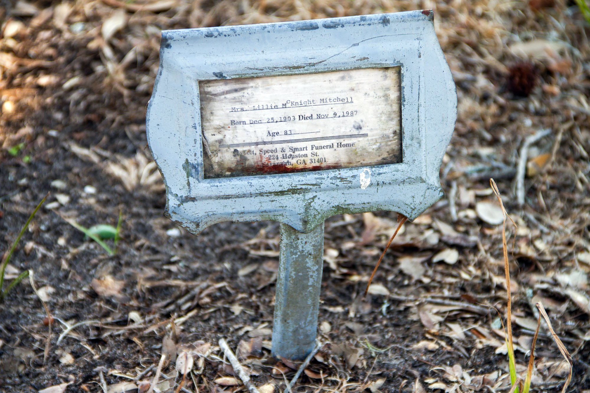 Little sign for a grave