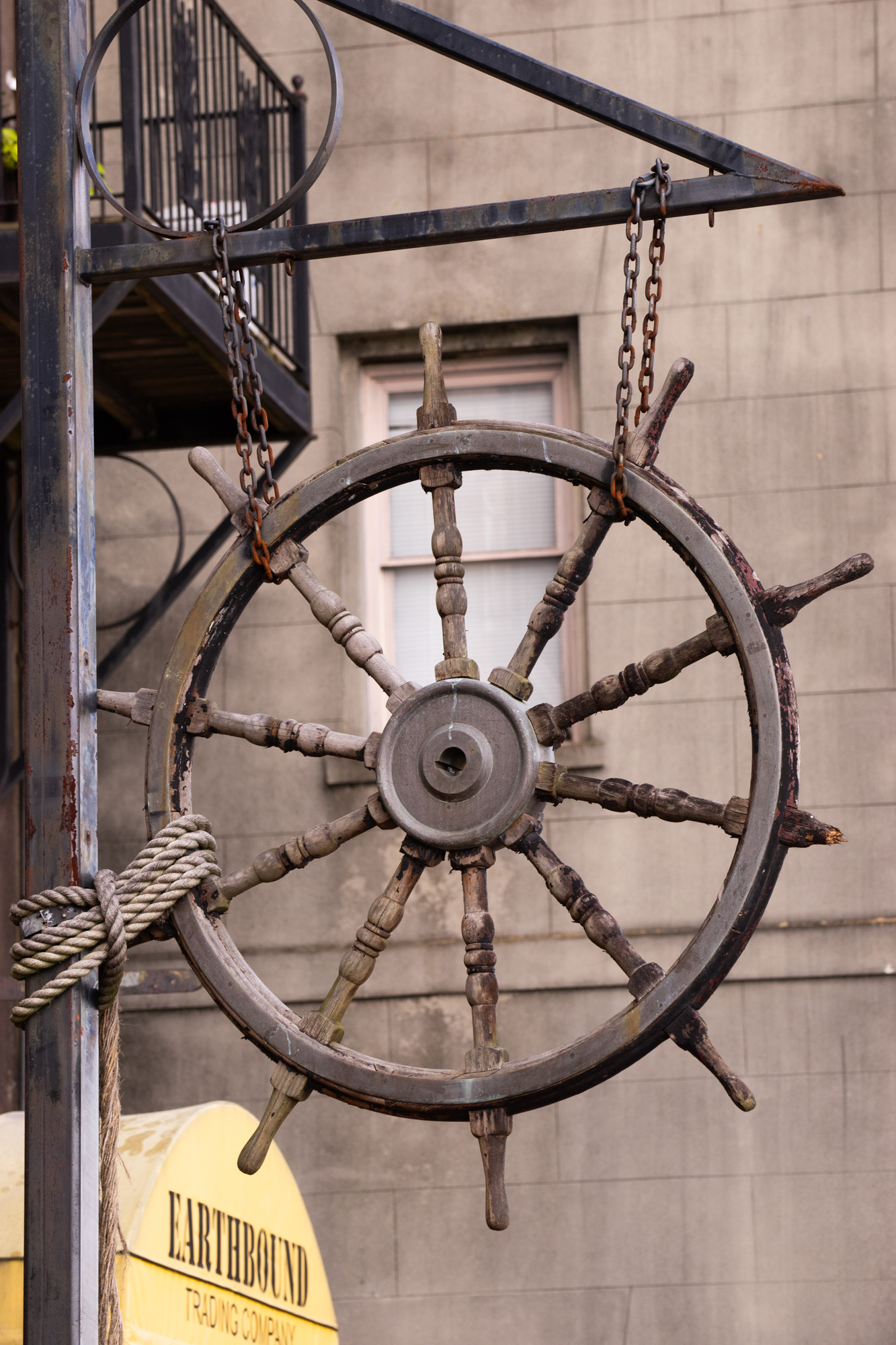 Ship Steering Wheel Tavern sign