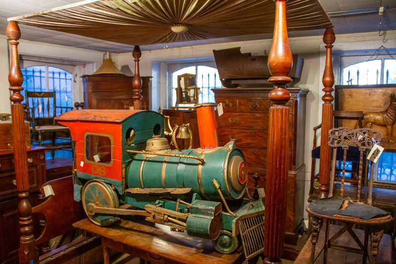 Wooden steam train