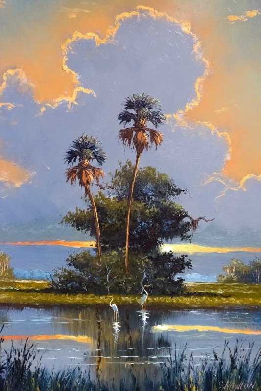 Dreamy painting of Savannah Georgia