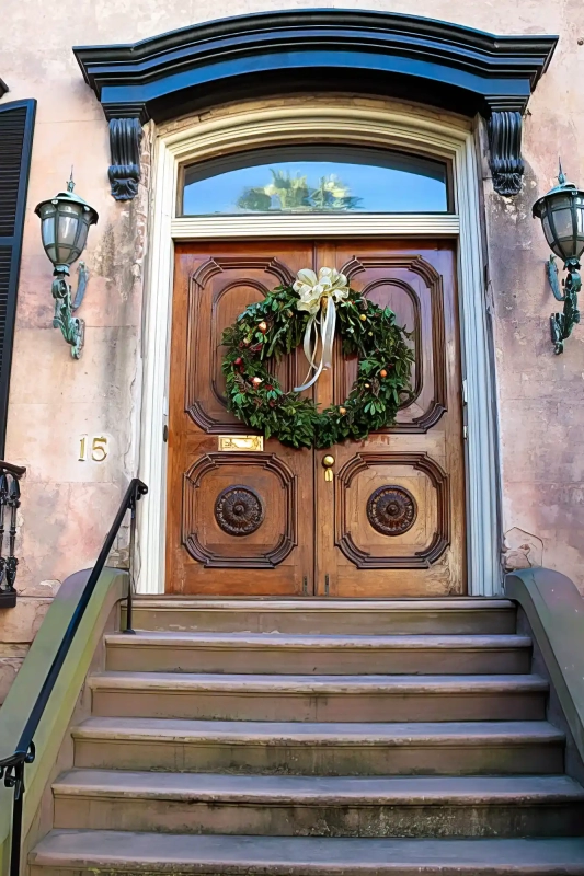Wooden door at a house at Chippewa Square