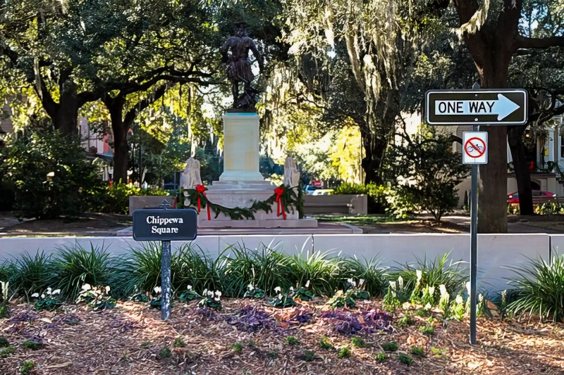 Spot of Forrest Gump Bench