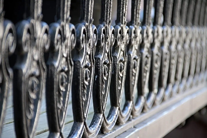 Black iron fence in Savannah