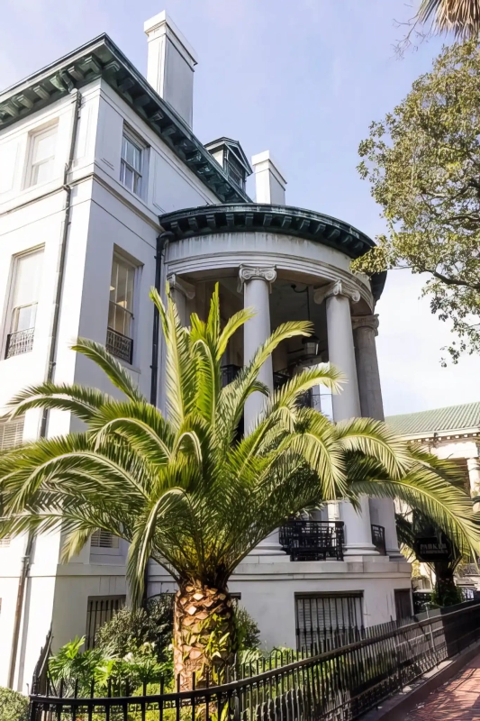 Palm and mansion in Savannah