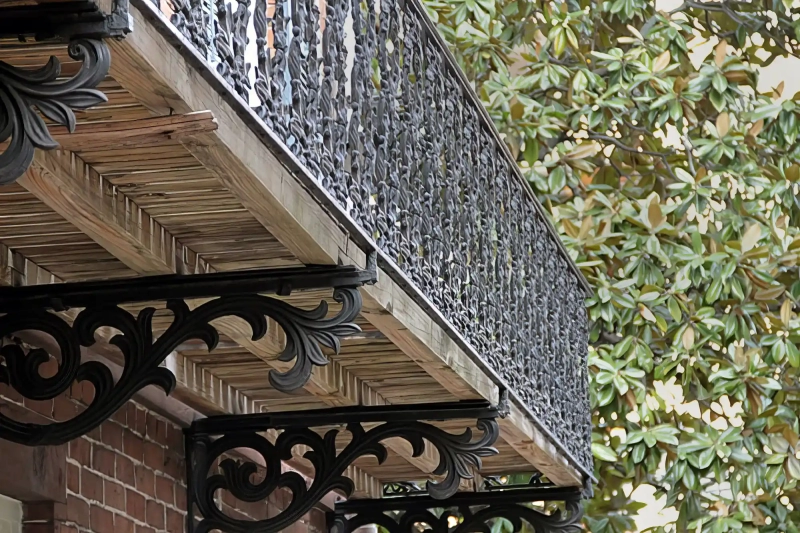 Iron Cast Balcony Fence in Savannah