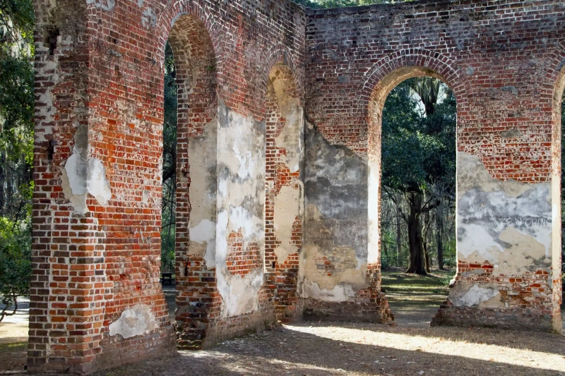 Outside wall of a church