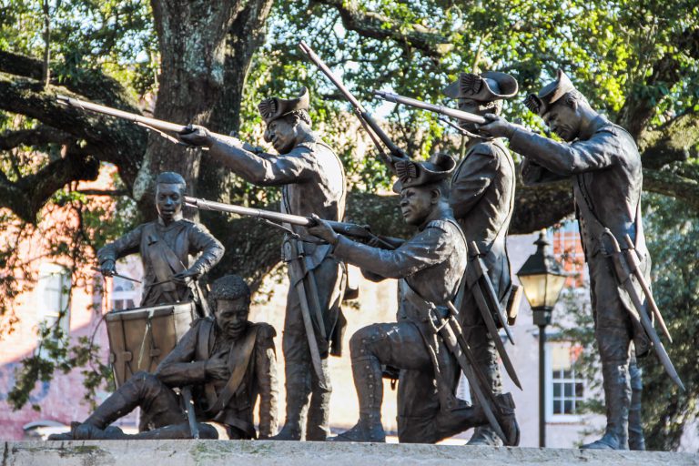 Franklin Square statue in Savannah