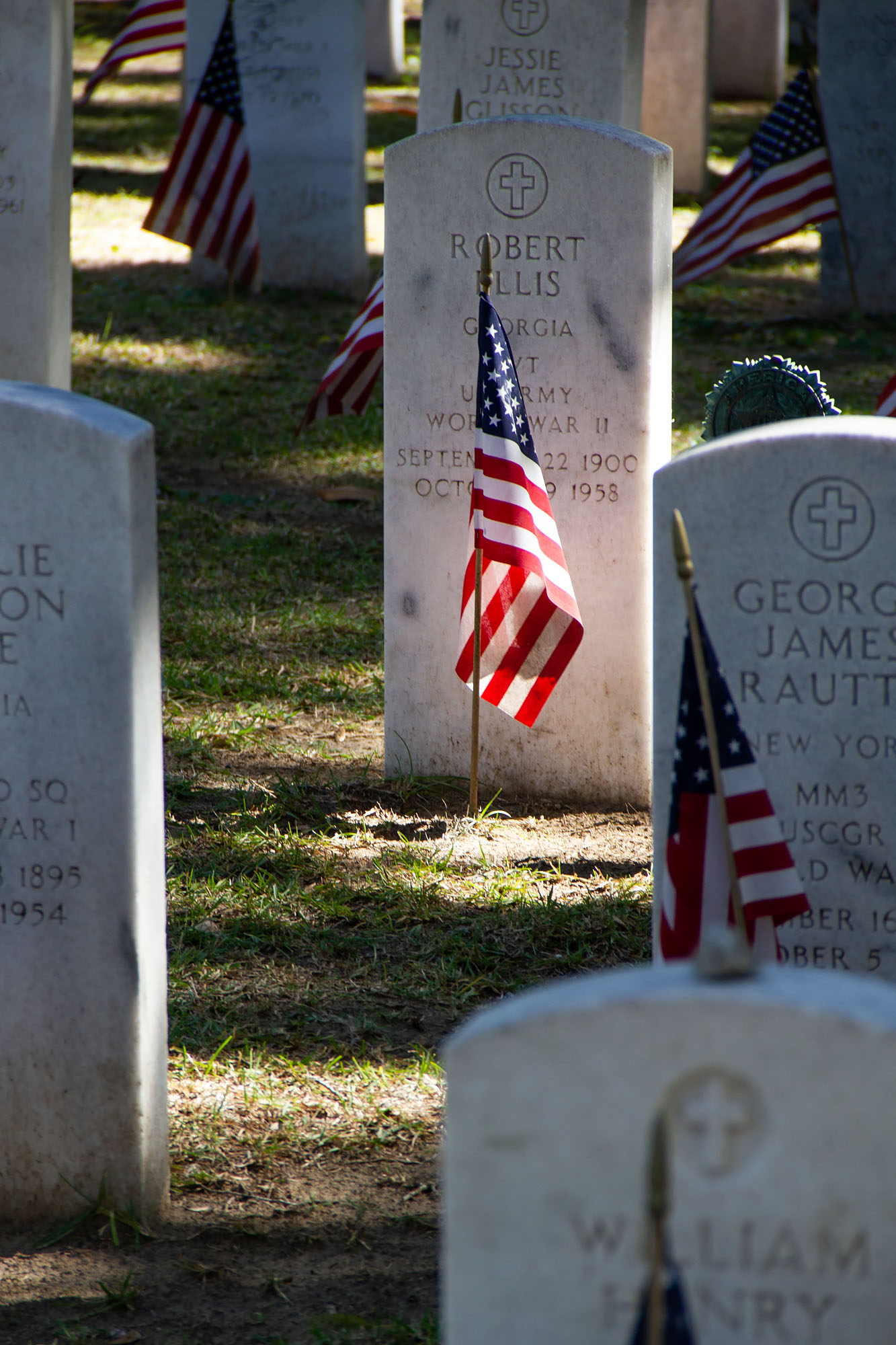 Soldier Grave with US flag