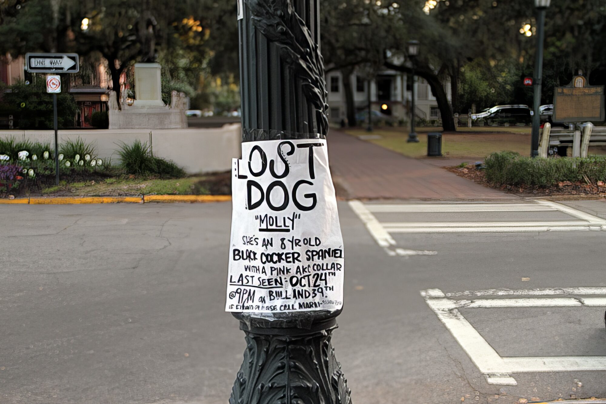 Lost Dog in Savannah
