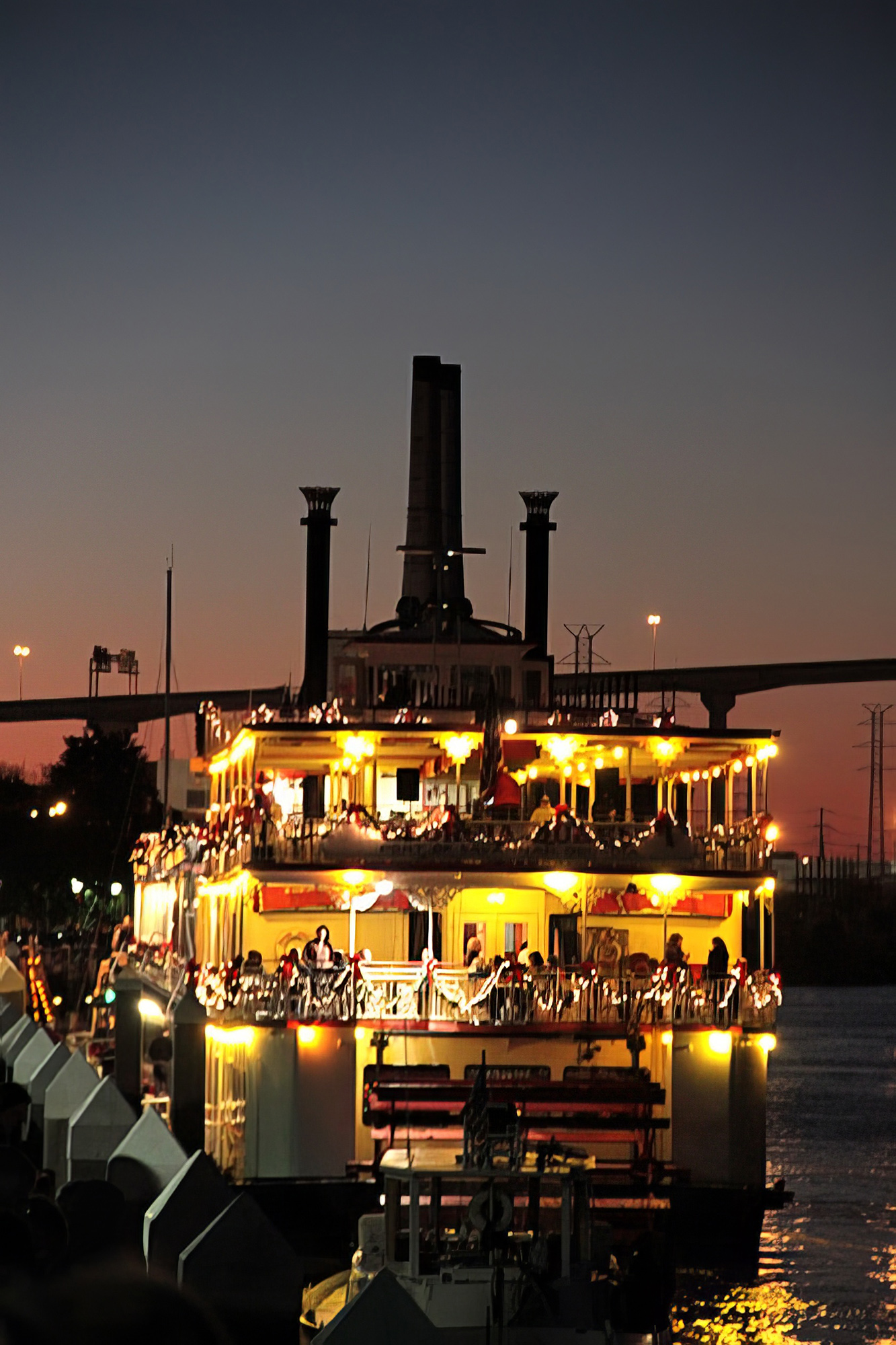 Savannah night steam boat