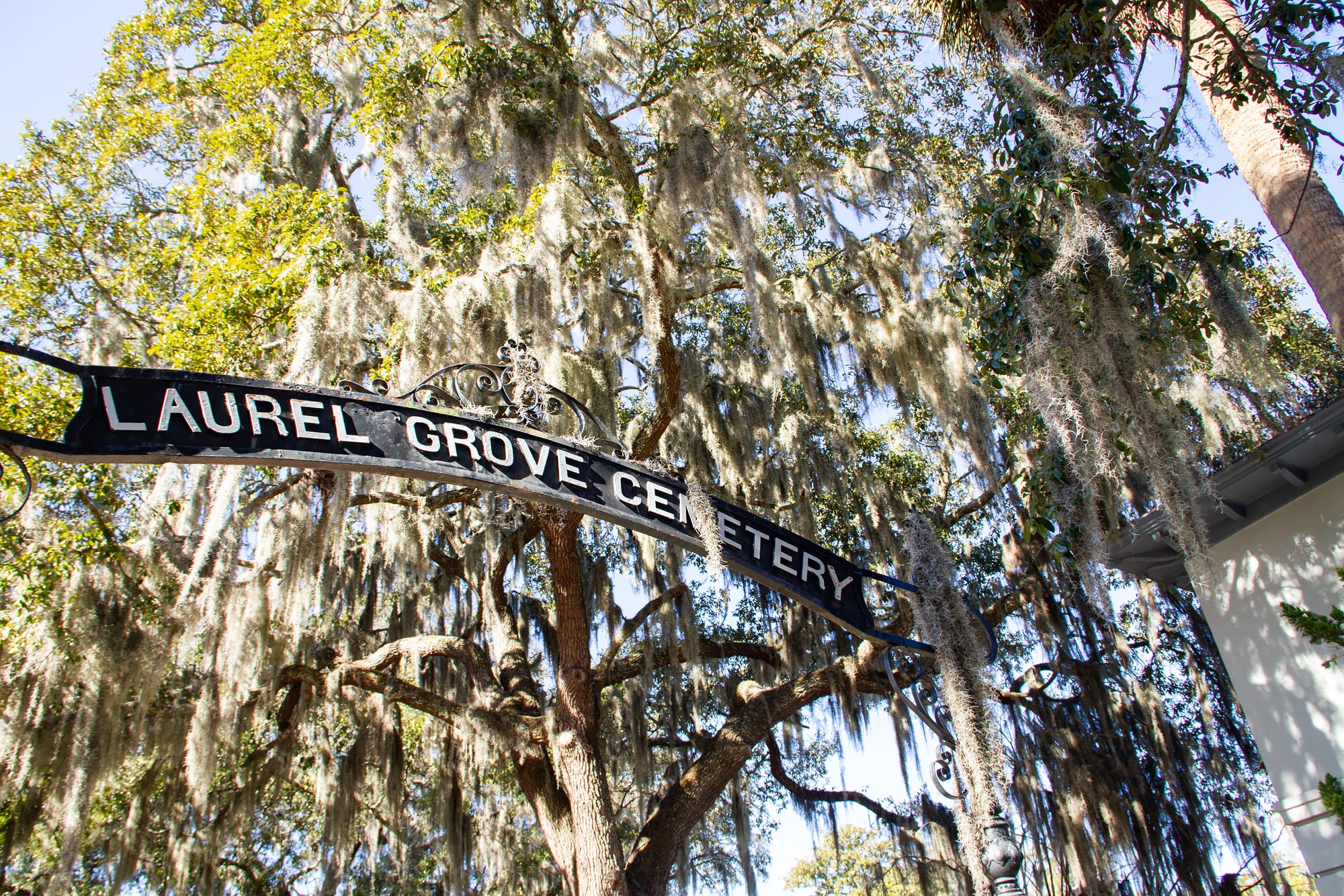Laurel Grove Entrance Sign in Savannah